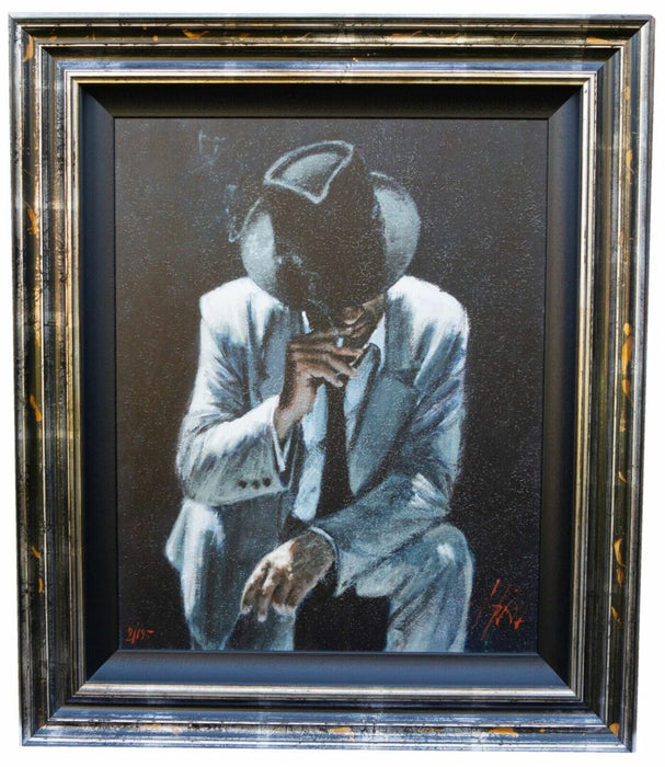 FABIAN PEREZ -UNDER THE LIGHT WITH WHITE SUIT- LIMITED EDITION PRINT 8/195 &amp; COA