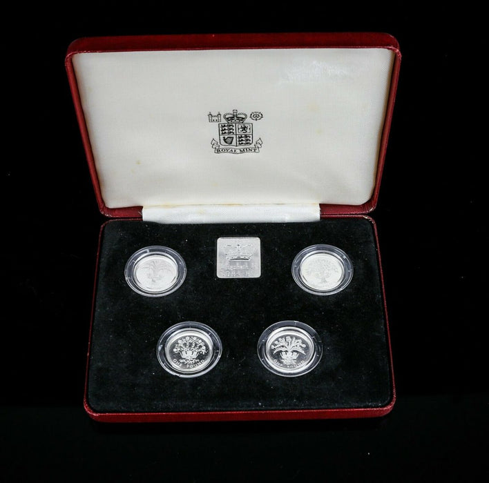 ROYAL MINT -£1 SILVER PROOF COLLECTION- 1984-1987 UK LIMITED EDITION COIN SET