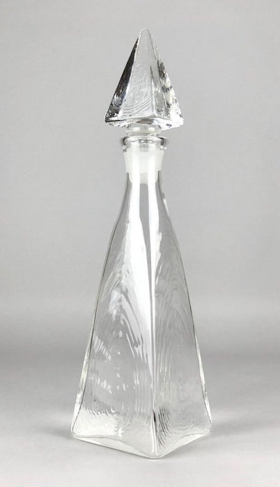 STEVEN NEWELL (BRITISH, b.1948) - GLASS PYRAMID DECANTER FLASK