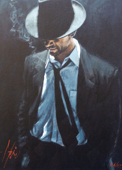 FABIAN PEREZ -MAN IN BLACK SUIT III- LIMITED EDITION PRINT 156/195, SIGNED & COA
