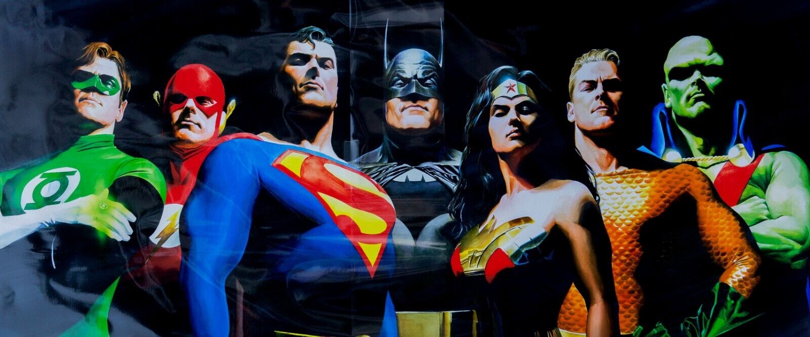 ALEX ROSS 'ORIGINAL SEVEN' LARGE LIMITED EDITION DC COMICS SUPERMAN BATMAN PRINT