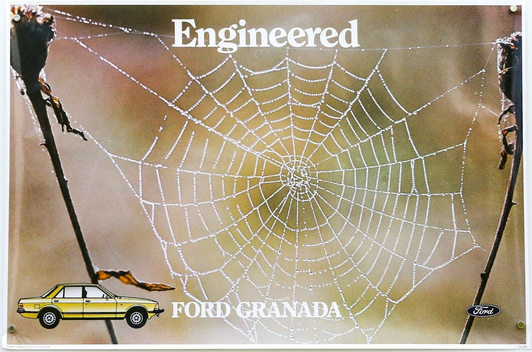 FORD GRANADA - ORIGINAL DEALER SHOWROOM CAR SALES ADVERTISING POSTER FA392 86
