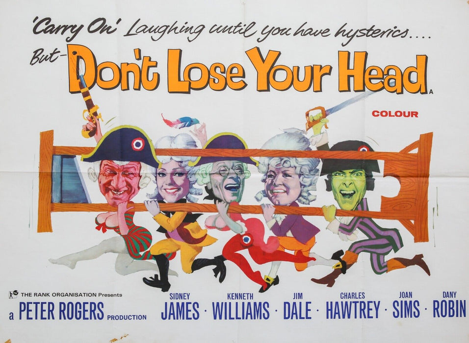 CARRY ON - DON'T LOSE YOUR HEAD (1967) ORIGINAL UK QUAD FILM MOVIE POSTER
