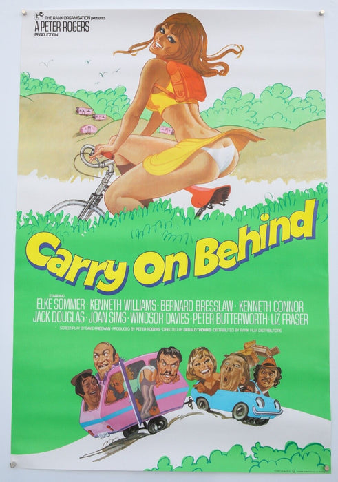 CARRY ON BEHIND (1975) ORIGINAL UK ONE SHEET FILM MOVIE POSTER