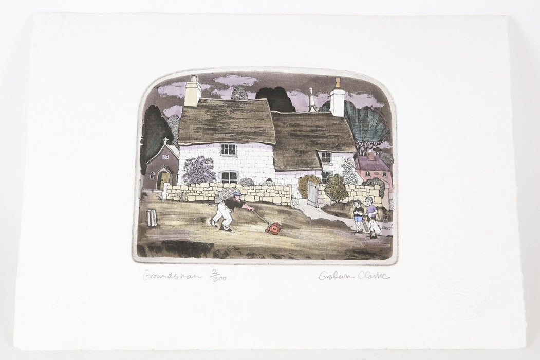 GRAHAM CLARKE 'GROUNDSMAN' LIMITED EDITION ETCHING PRINT 2/300, SIGNED
