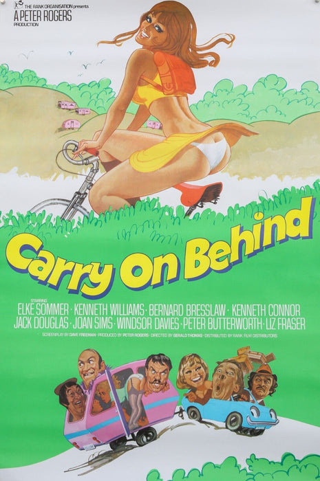 CARRY ON BEHIND (1975) ORIGINAL UK ONE SHEET FILM MOVIE POSTER