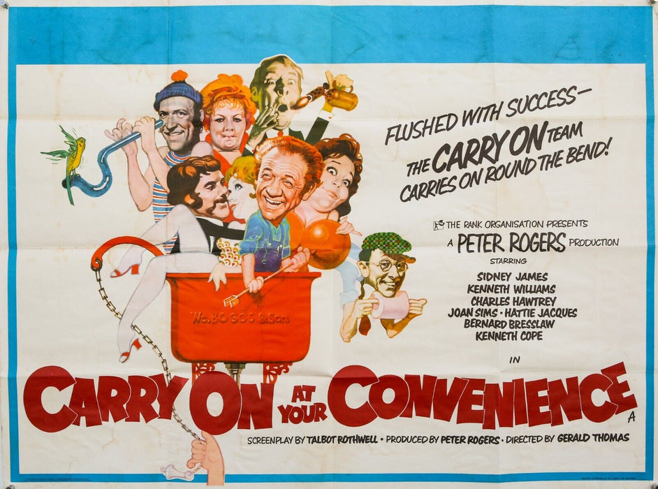 CARRY ON AT YOUR CONVENIENCE (1971) ORIGINAL UK QUAD FILM MOVIE POSTER