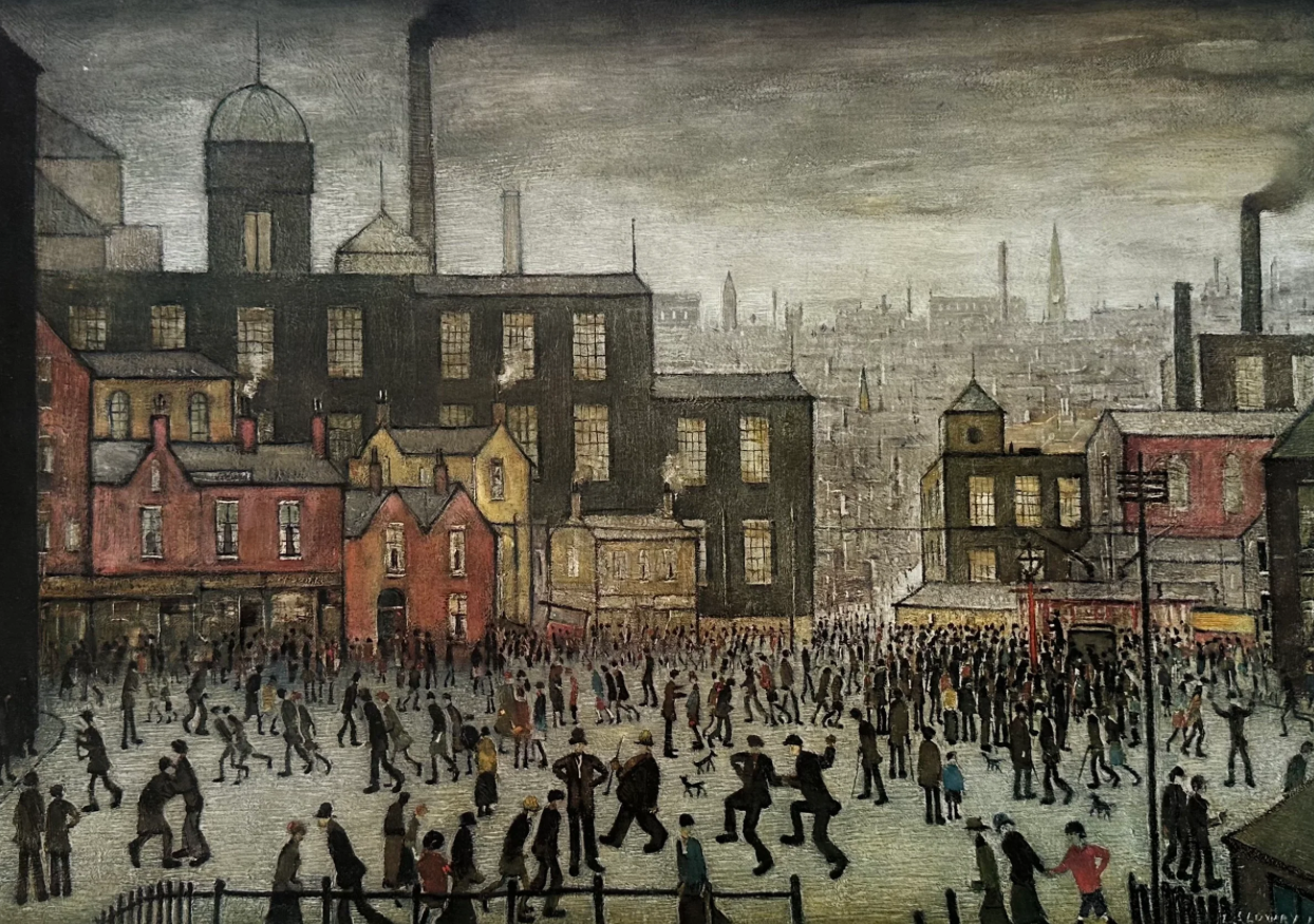 Lowry prints coming soon: Our Town, On the Sands and People Standing About