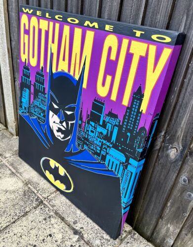 STEVE KAUFMAN 'BATMAN WELCOME TO GOTHAM CITY' LARGE LIMITED EDITION PRINT SIGNED