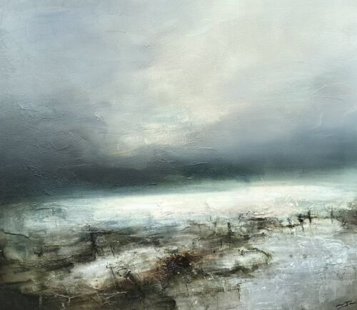 NEIL NELSON, 'FLOODLANDS', 2021, BROODING LANDSCAPE, LARGE OIL PAINTING, SIGNED