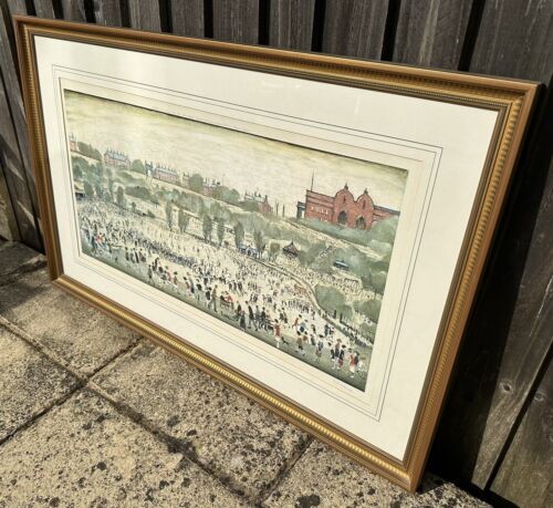 LS LAURENCE STEPHEN LOWRY 'PEEL PARK, SALFORD' SIGNED LIMITED EDITION PRINT