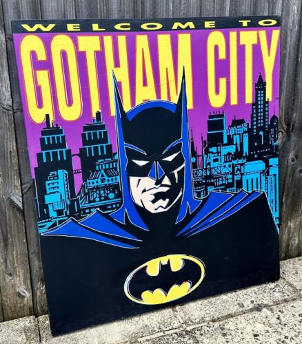 STEVE KAUFMAN 'BATMAN WELCOME TO GOTHAM CITY' LARGE LIMITED EDITION PRINT SIGNED