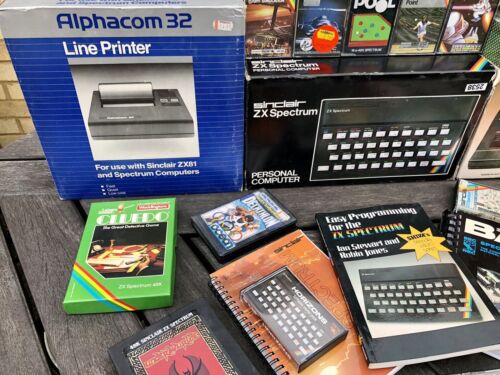 SINCLAIR ZX SPECTRUM 48K, COMPUTER PROGRAM RECORDER CPD8300, ALPHACOM 32 PRINTER