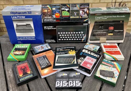 SINCLAIR ZX SPECTRUM 48K, COMPUTER PROGRAM RECORDER CPD8300, ALPHACOM 32 PRINTER