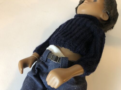 TRENDON SASHA DOLL 'GREGOR' BOY BLUE JUMPER DENIMS JEANS SANDALS, BOXED