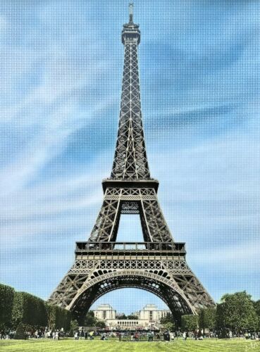 NICK HOLDSWORTH, 'EIFFEL TOWER', PARIS FRANCE LARGE ORIGINAL MIXED MEDIA, SIGNED
