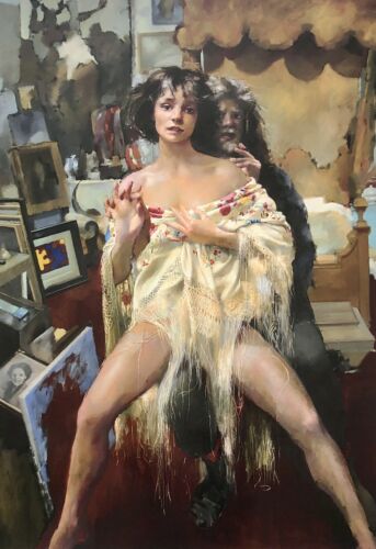 ROBERT LENKIEWICZ, 'PAINTER WITH BENEDIKTE', LIMITED EDITION PRINT 25/150 & COA