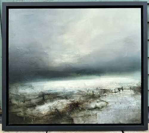 NEIL NELSON, 'FLOODLANDS', 2021, BROODING LANDSCAPE, LARGE OIL PAINTING, SIGNED