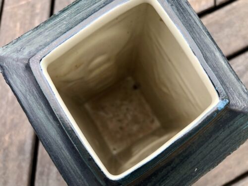 AVRIL BENNETT for TROIKA CORNWALL POTTERY LARGE COLUMN RECTANGLE SHOULDERED VASE
