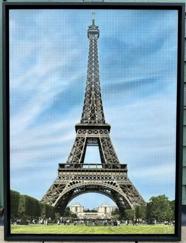 NICK HOLDSWORTH, 'EIFFEL TOWER', PARIS FRANCE LARGE ORIGINAL MIXED MEDIA, SIGNED