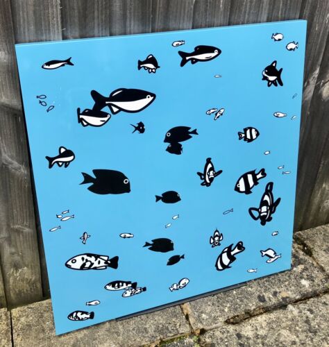 JULIAN OPIE, 'WE SWAM AMONGST THE FISHES', LIMITED EDITION SCREEN PRINT, 132/160