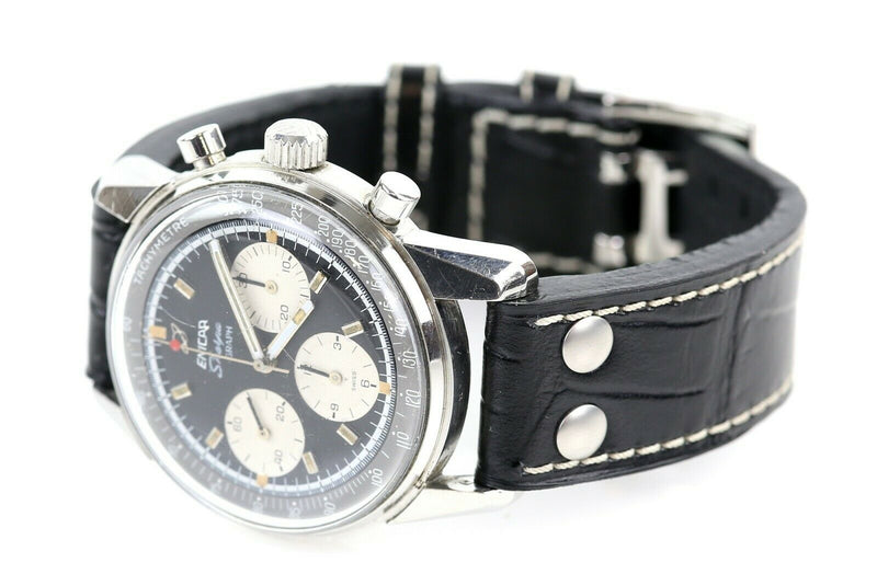 ENICAR SHERPA GRAPH 300 - 1960's JIM CLARK CHRONOGRAPH MANUAL VALJOUX WATCH