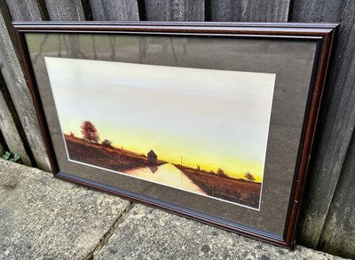 LAURENCE ROCHE, 'EVENING LIGHT', 1988 ABANDONED SCENE, ORIGINAL PAINTING, SIGNED
