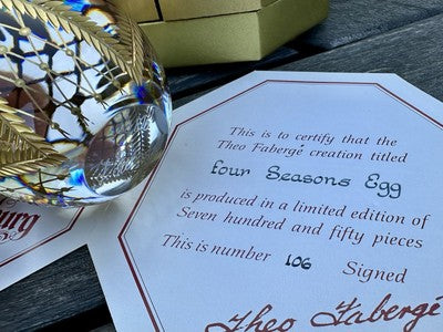 THEO FABERGE 'FOUR SEASONS EGG' ST PETERSBURG COLLECTION LIMITED EDITION 106/750