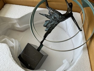 JENNINE PARKER 'ELEVATION' LIMITED EDITION BRONZE DANCER SCULPTURE FIGURE & COA