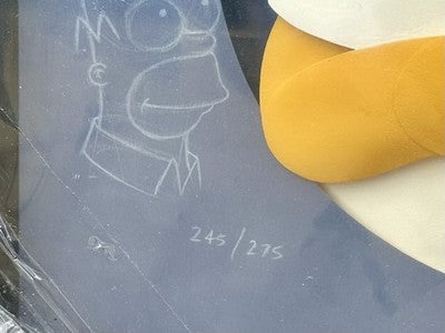 TIM WEST - 'MMM…BEER' LIMITED EDITION HOMER SIMPSON MIXED MEDIA 245/275