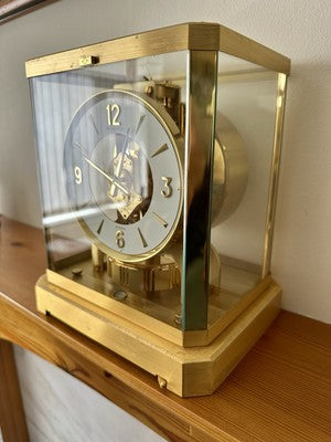 JAEGER LECOULTRE ATMOS BRASS/GLASS 528-8 CALIBRE BRACKET MANTEL CLOCK NO. 331880