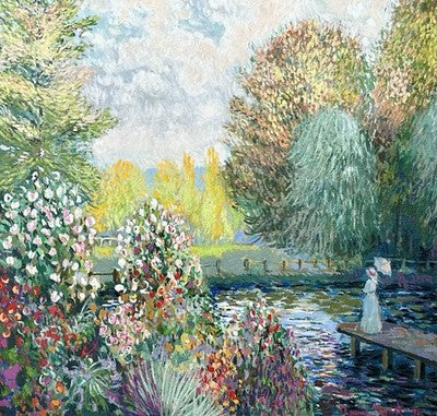 JOHN MYATT, 'PARK AT MONTGERON', CLAUDE MONET LIMITED EDITION PRINT 51/150