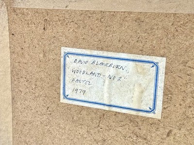 DAVID BLACKBURN, 'WOODLAND', 1979 ABSTRACT LARGE ORIGINAL PASTEL, SIGNED