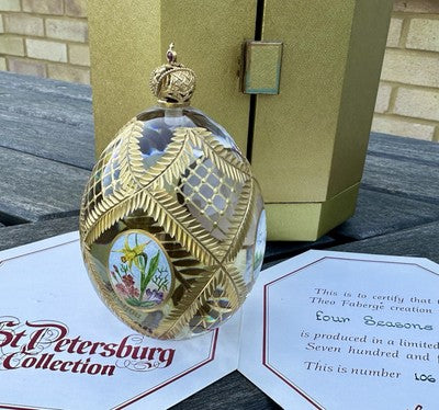 THEO FABERGE 'FOUR SEASONS EGG' ST PETERSBURG COLLECTION LIMITED EDITION 106/750