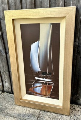 DUNCAN MACGREGOR , 'SAILING/MOORING', BOAT SEASCAPE, ORIGINAL PAINTING, SIGNED