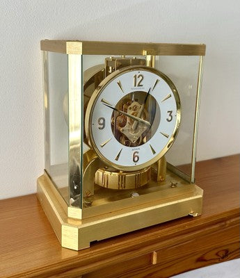 JAEGER LECOULTRE ATMOS BRASS/GLASS 528-8 CALIBRE BRACKET MANTEL CLOCK NO. 331880