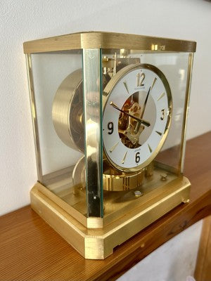 JAEGER LECOULTRE ATMOS BRASS/GLASS 528-8 CALIBRE BRACKET MANTEL CLOCK NO. 331880
