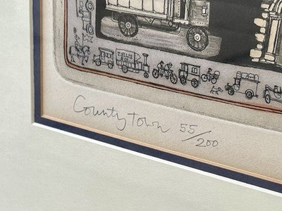 GRAHAM CLARKE 'COUNTY TOWN' LARGE LIMITED EDITION MAIDSTONE KENT ETCHING 55/200