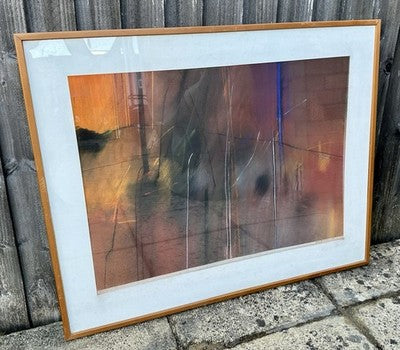 DAVID BLACKBURN, 'WOODLAND', 1979 ABSTRACT LARGE ORIGINAL PASTEL, SIGNED