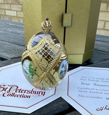 THEO FABERGE 'FOUR SEASONS EGG' ST PETERSBURG COLLECTION LIMITED EDITION 106/750