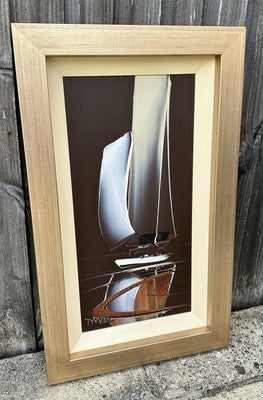DUNCAN MACGREGOR , 'SAILING/MOORING', BOAT SEASCAPE, ORIGINAL PAINTING, SIGNED