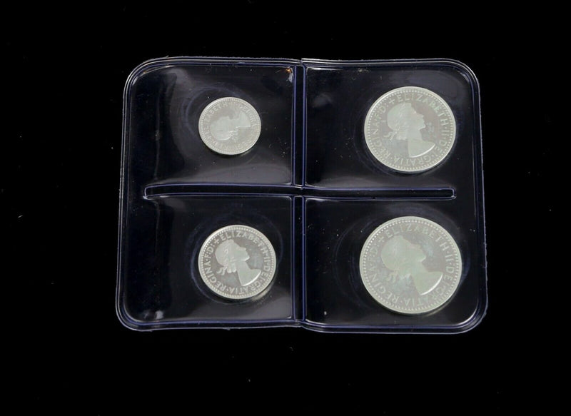 2019 MAUNDY MONEY 4d 3d 2d 1d SILVER 4-COIN SET & ROYAL MINT PRESENTATION CASE