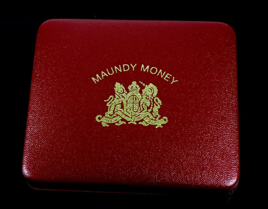 2019 MAUNDY MONEY 4d 3d 2d 1d SILVER 4-COIN SET & ROYAL MINT PRESENTATION CASE