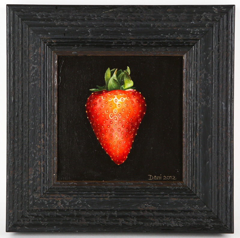 DANI HUMBERSTONE, 'BIG RED STRAWBERRY', 2012, STILL LIFE OIL PAINTING, SIGNED