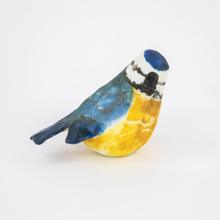 ROSEMARY WREN, OXSHOTT POTTERY - BLUE TIT, 1997 STUDIO ART BIRD FIGURE MODEL