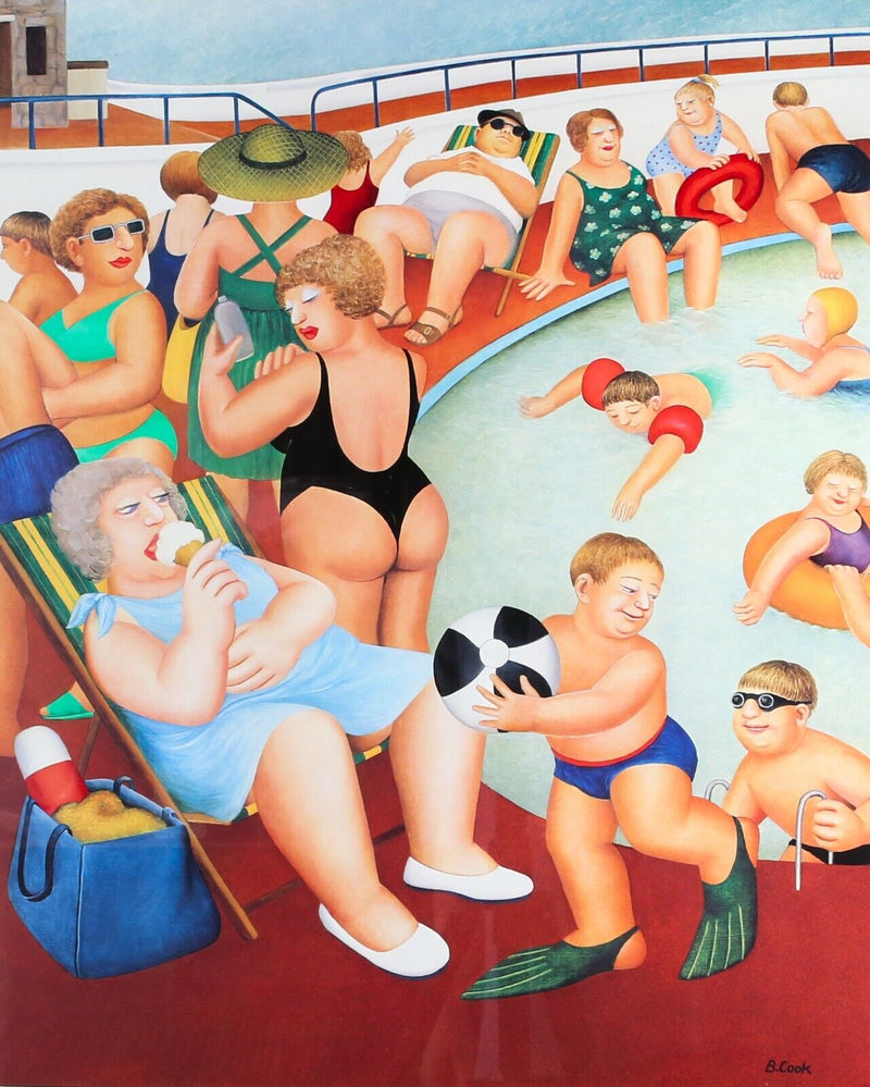 BERYL COOK, 'BATHING POOL', ALEXANDER GALLERY LIMITED EDITION PRINT, SIGNED