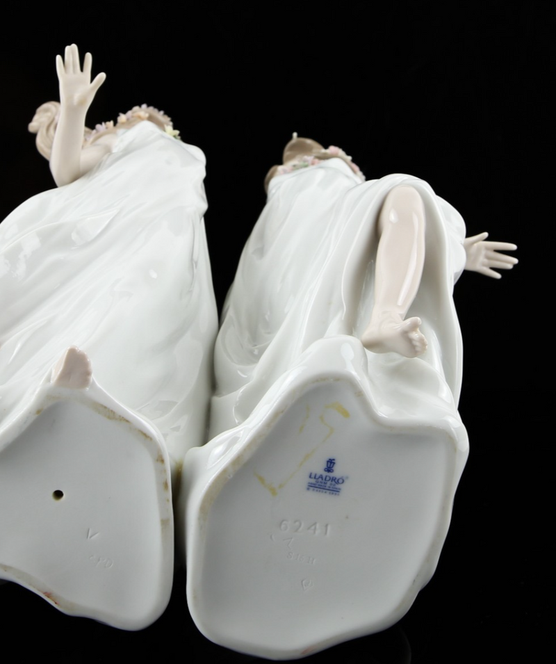 LLADRO, 'ALLEGORY OF SPRING', GIRL LADY DRESS FLOWERS LARGE FIGURE MODEL 6241
