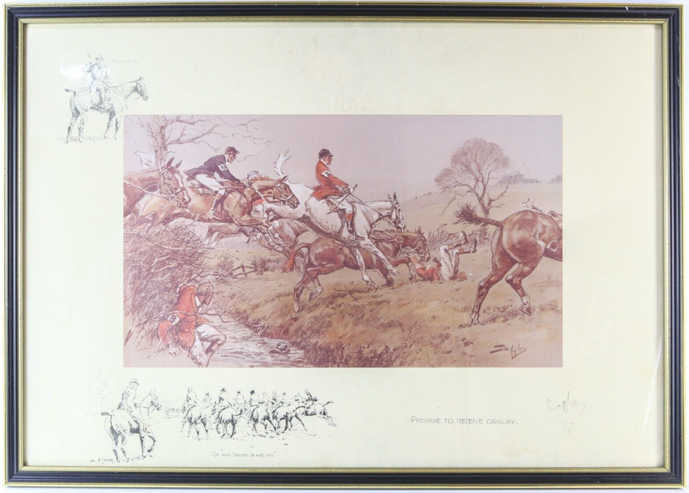 SNAFFLES, CHARLES JOHNSON PAYNE, 'PREPARE TO RECEIVE CAVALRY', PRINT, SIGNED