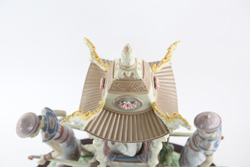 LLADRO 'IN THE EMPEROR'S FOREST' 1858 LARGE ORIENTAL FIGURE 87/1000, BOXED & COA