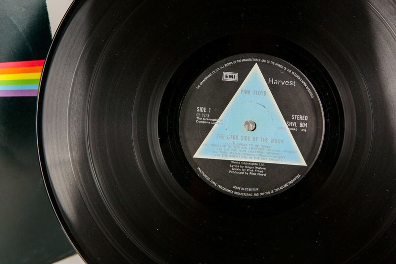 PINK FLOYD, 'THE DARK SIDE OF THE MOON', SOLID BLUE TRIANGLE FIRST PRESS LP RECORD